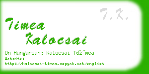 timea kalocsai business card